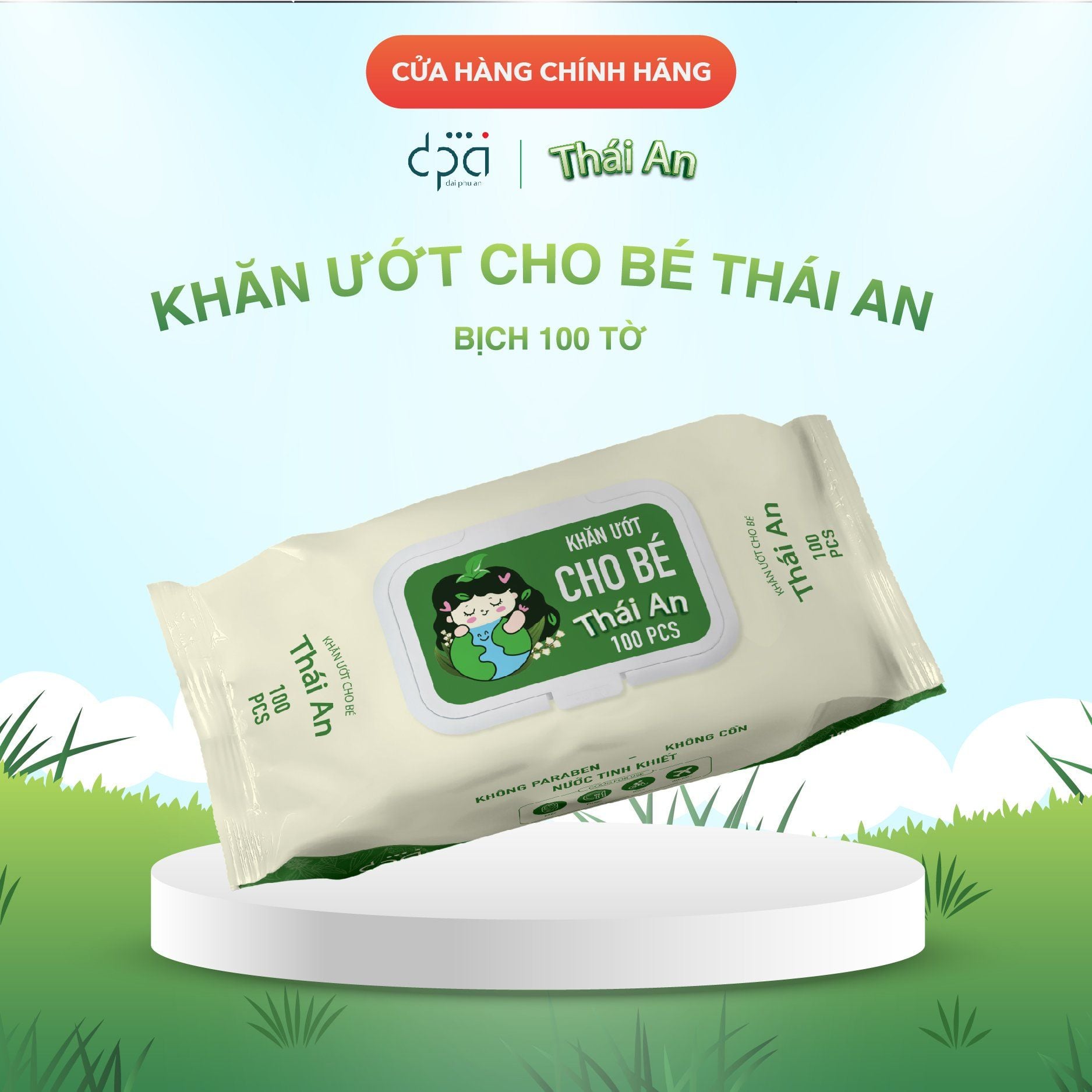  KHĂN ƯỚT CHO BÉ THÁI AN 