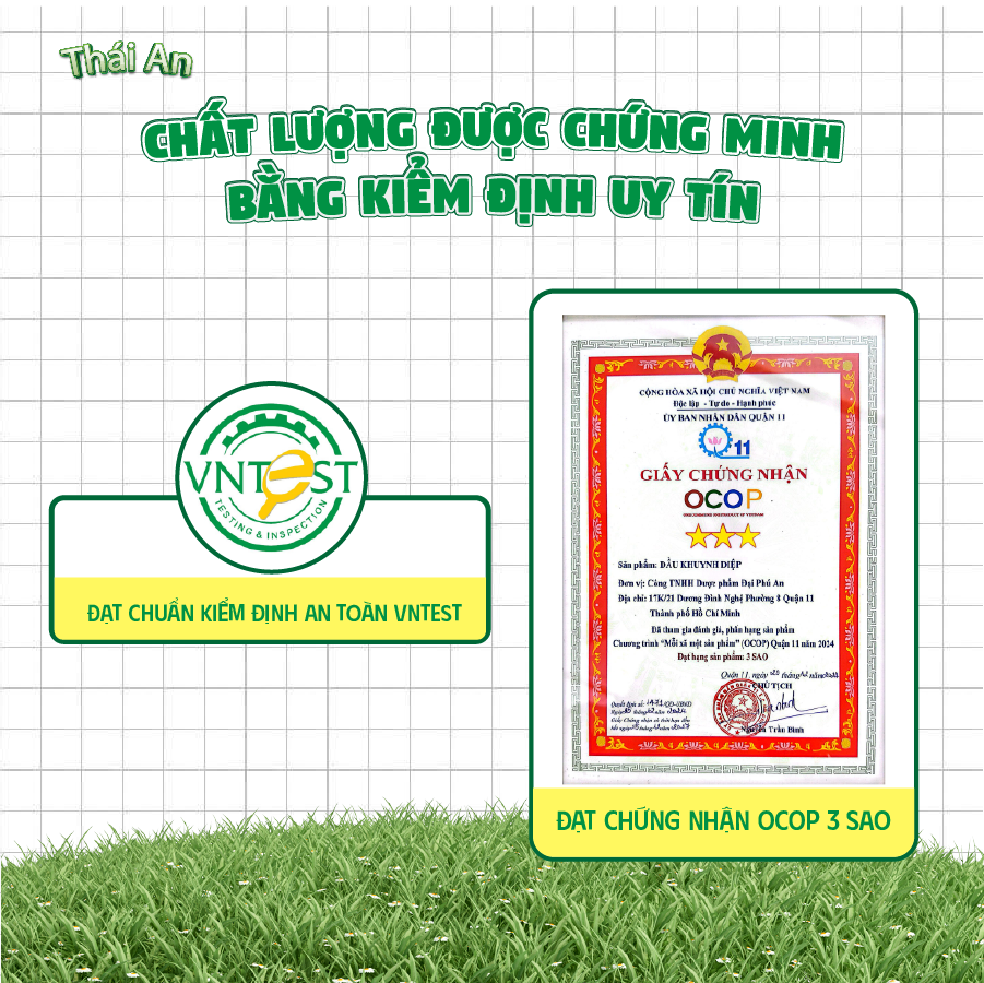  COMBO 3 Dầu Khuynh Diệp Thái An Cho Bé - Mùi Phấn Thơm Tự Nhiên, Dung Tích 25ML 