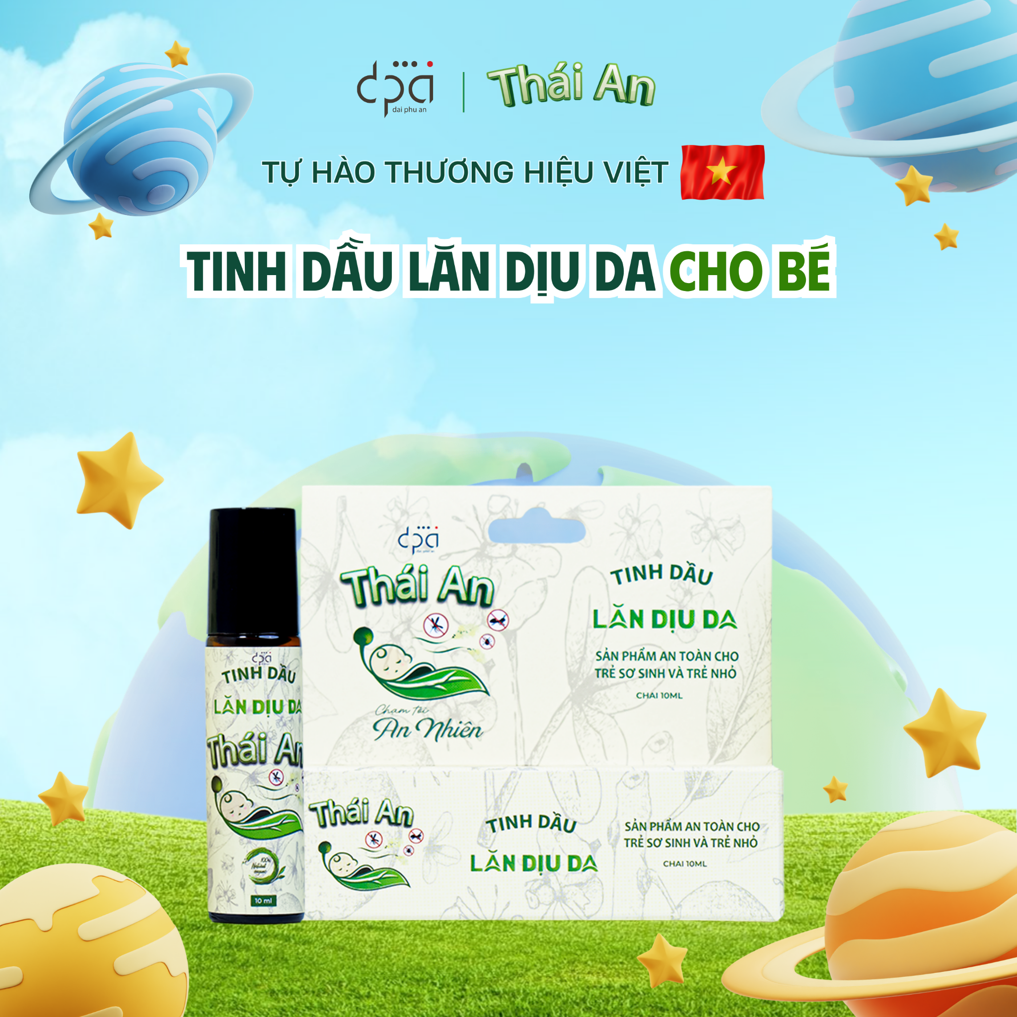  Tinh Dầu Lăn Dịu Da Thái An  - Dung Tích 10ML 