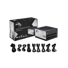 NGUỒN MSI PRO A1000PL PCIE5 1000W 80Plus Platinum (Đen/Black – Full Modular – PCIe Gen 5.1)