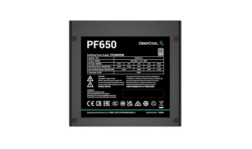 Nguồn Deepcool PF650 650W - BLACK