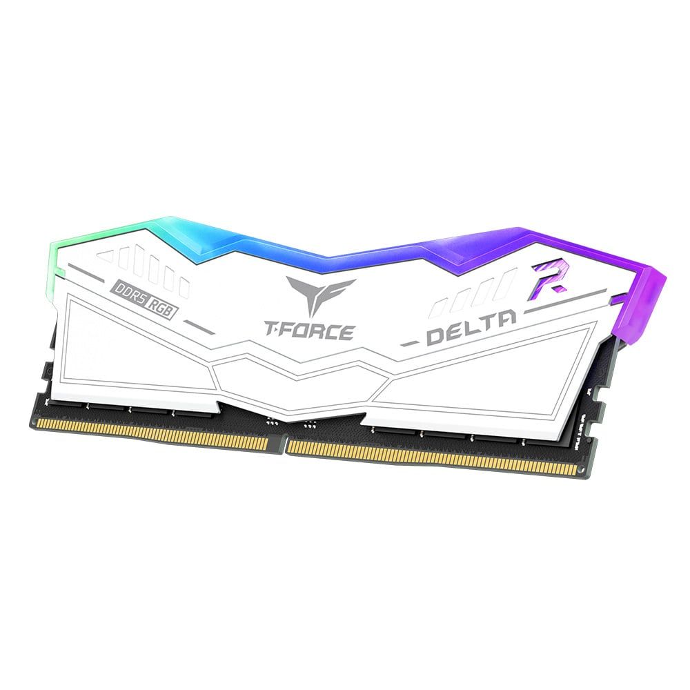 Bộ nhớ RAM TeamGroup T-Force Delta RGB 2x16GB DDR5 6000MHz - WHITE