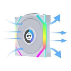Fan Case Lian Li Uni Fan SL Wireless LCD 120 | Single Pack - WHITE (1 quạt CÓ LCD)