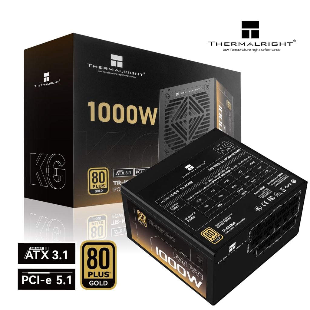 Nguồn máy tính ThermalRight KG1000 1000W - BLACK