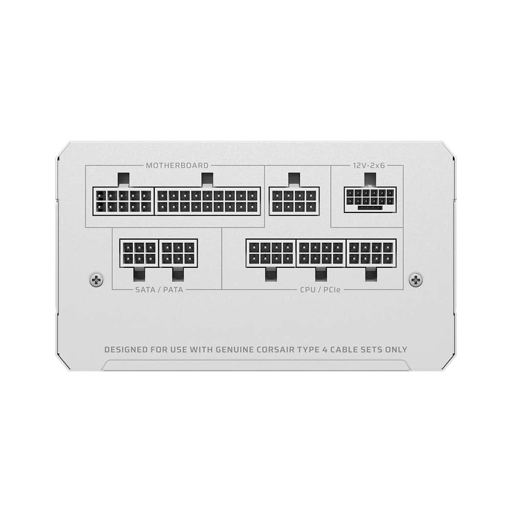 Nguồn máy tính Corsair RM1000e ATX 3.1 Cybenetics Gold - Full Modul - WHITE