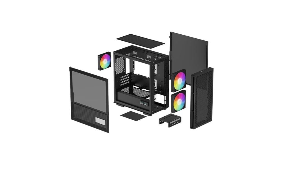 Vỏ case DEEPCOOL CH360 DIGITAL - BLACK