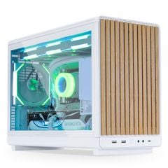 Vỏ case máy tính LIAN LI DAN A3 WOOD GLASS - mATX - WHITE (MATX/MFF/MẶT GỖ/KÍNH HÔNG)