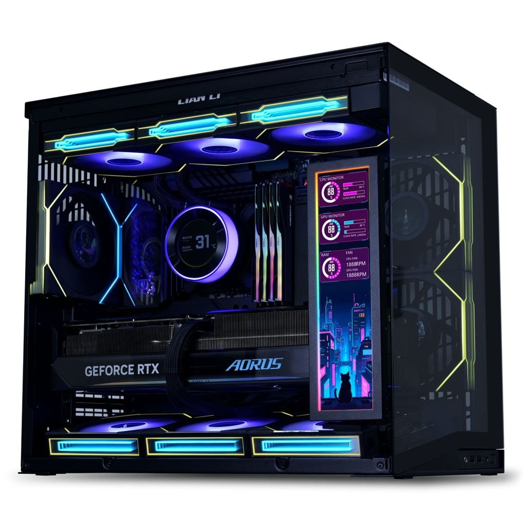 Màn hình LCD IPS Lian Li 8.8″ Universal Screen (US88v1) Black | White (Màn phụ đa năng/kết nối USB)