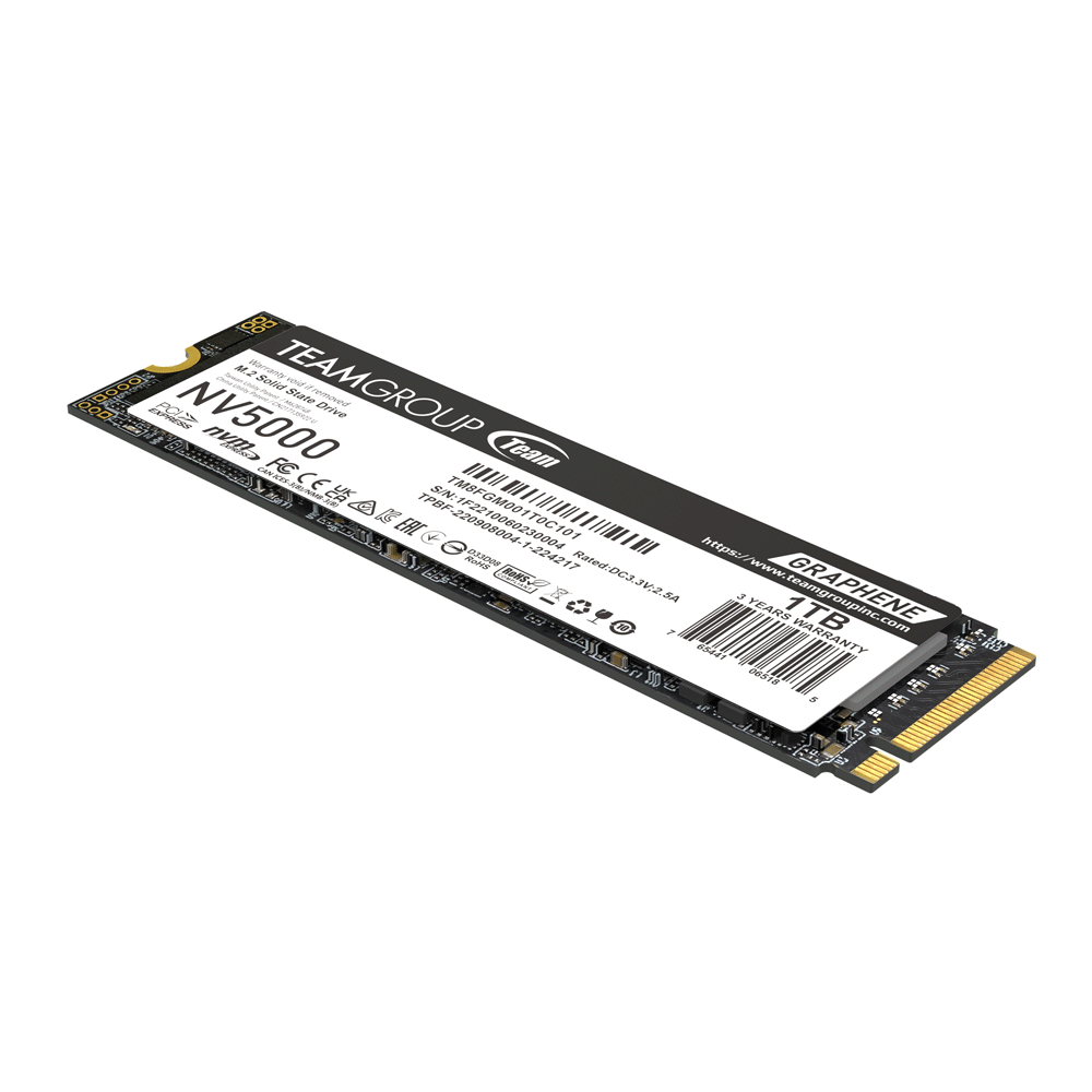 Ổ cứng SSD TeamGroup NV5000 1TB M.2 PCIe NVMe Gen4x4 (4,500 MB/s - 1,900 MB/s)