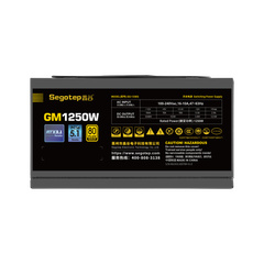 Nguồn Segotep GM1250W 1250W Full Modular PCIE 5.1 ATX 3.1 80 Plus Gold - BLACK