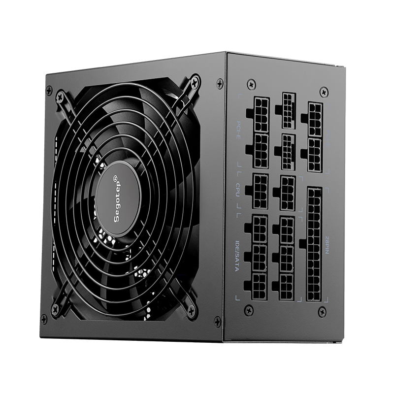 Nguồn Segotep GM1250W 1250W Full Modular PCIE 5.1 ATX 3.1 80 Plus Gold - BLACK