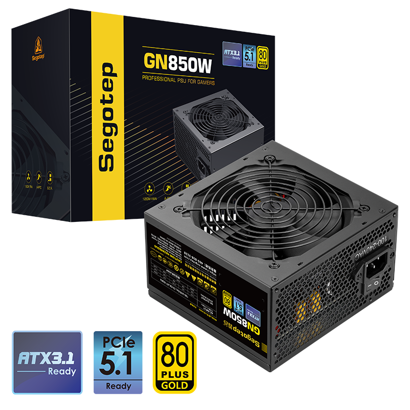 Nguồn SEGOTEP GN850W 80 Plus Gold ATX3.0 + PCIE 5.0 - BLACK