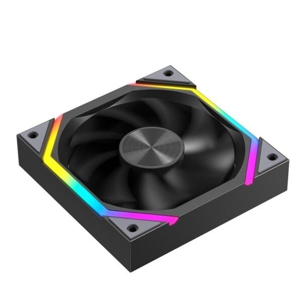 Quạt Fan case Jungle Leopard GALAXY 120 ARGB - BLACK (12cm/PWM/Sync LED 5V/Cánh thuận/Cánh ngược)