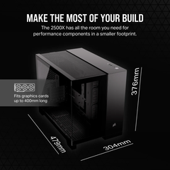 Vỏ Case máy tính Corsair 2500X Tempered Glass mATX Mid-Tower - BLACK