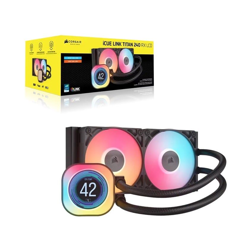 Tản nhiệt nước AIO Corsair iCUE LINK TITAN 240 RX RGB LCD - BLACK