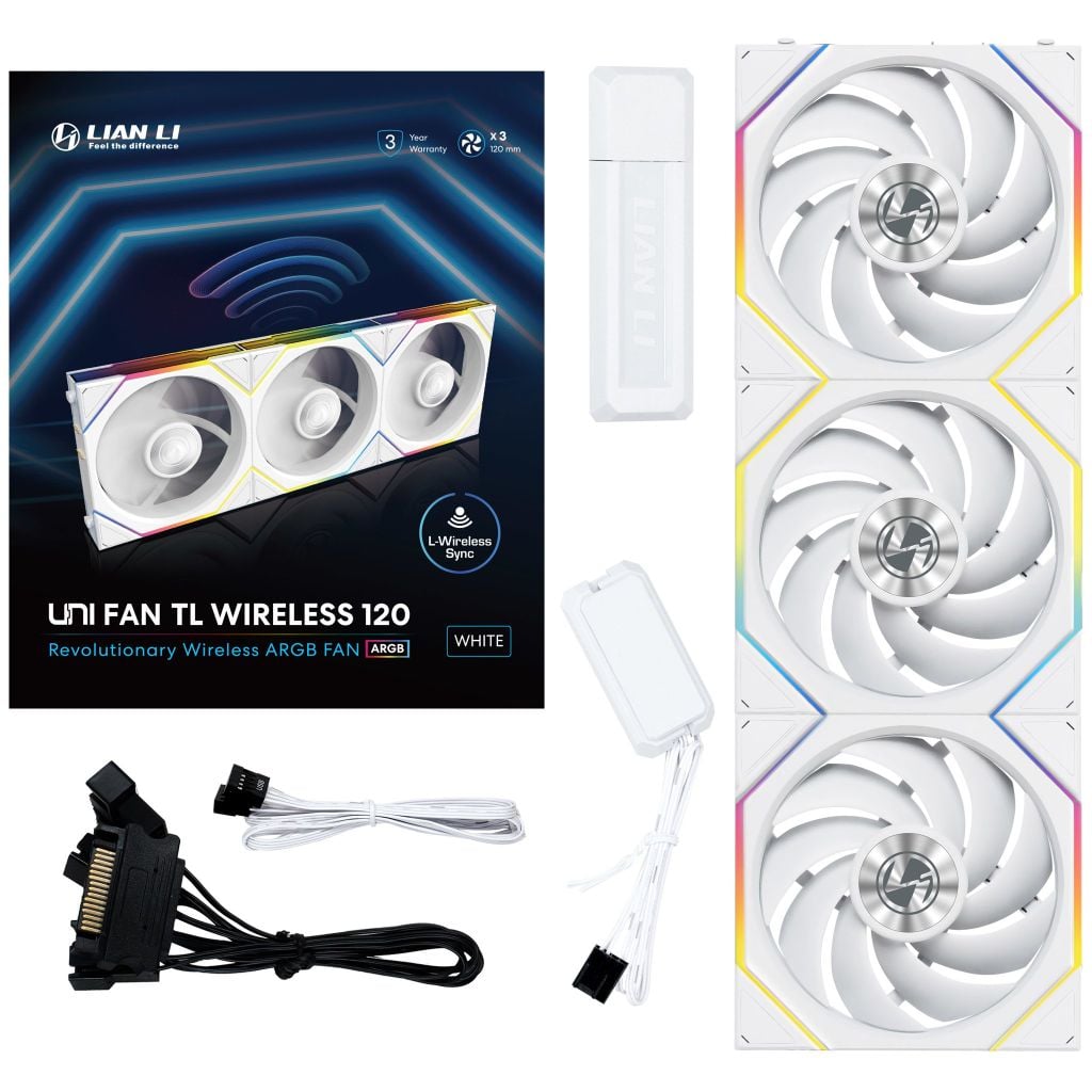 Fan Case LIAN LI UNI FAN TL WIRELESS 120 - WHITE (KHÔNG LCD/CÁNH THUẬN)