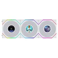 Bộ 3 quạt fan case UNI FAN TL LCD FLEX 3 PACK | REVERSE - WHITE (3 QUẠT/ CÓ LCD)