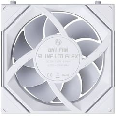 Bộ 3 fan case Lian Li Uni Fan SL-INF FLEX LCD 120 REGULAR | REVERSED BLADE - WHITE (Quạt LCD 12cm)