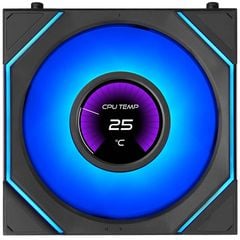 Bộ 3 fan case Lian Li Uni Fan SL-INF FLEX LCD 120 REGULAR | REVERSED BLADE - BLACK (Quạt LCD 12cm)