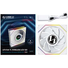 Fan Case LIAN LI UNI FAN TL WIRELESS LCD 120 | REVERSE | SINGLE PACK - WHITE (1 QUẠT LCD/CÁNH NGƯỢC)