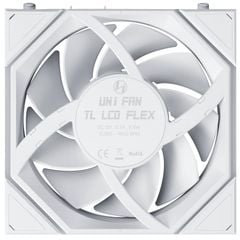 Bộ 3 fan case Lian Li Uni Fan TL LCD FLEX 120 Regular | Reversed Blade - WHITE (3 QUẠT/ CÓ LCD)