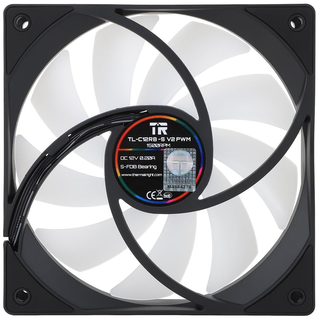 QUẠT FAN CASE Thermalright TL - C12RB - S V2 ARGB - BLACK | CÁNH NGƯỢC