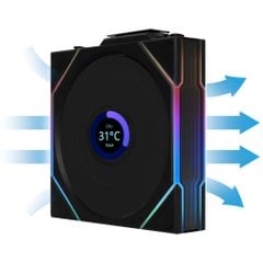 Fan Case Lian Li Uni Fan TL Wireless LCD 120 | Single Pack - BLACK  (1 quạt LCD)