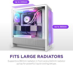 Vỏ Case NZXT H5 FLOW RGB ALL - WHITE V2