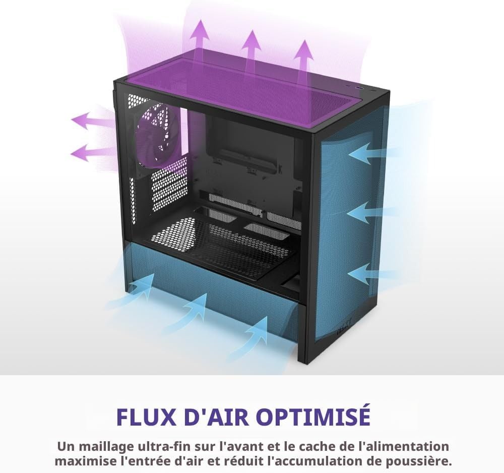 Vỏ Case NZXT H3 Flow All - BLACK (M-ATX)