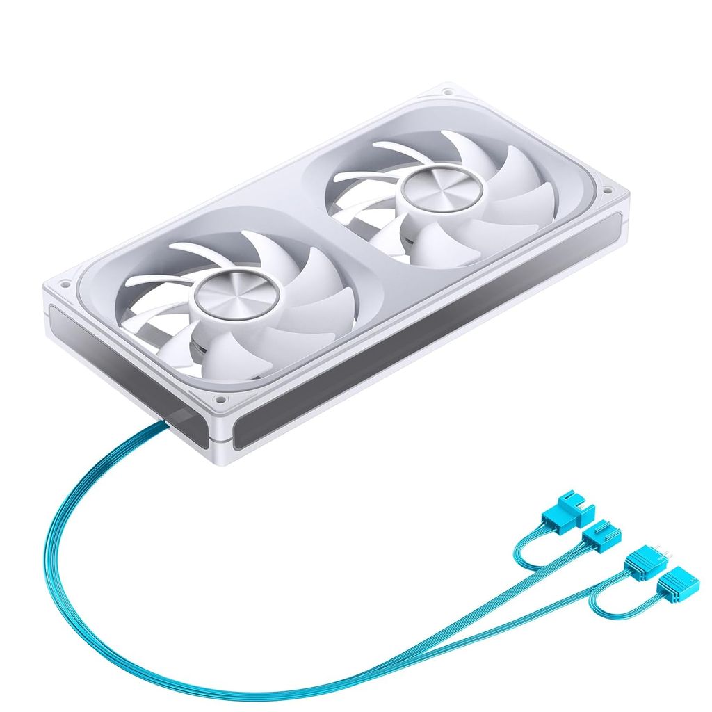Quạt Fan case JONSBO ZA-240W | ZA-240WR LED ARGB - WHITE  (CÁNH THUẬN / NGƯỢC)