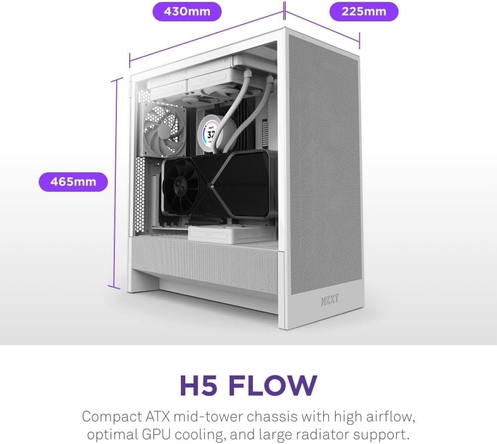 Vỏ Case NZXT H5 FLOW ALL - WHITE V2
