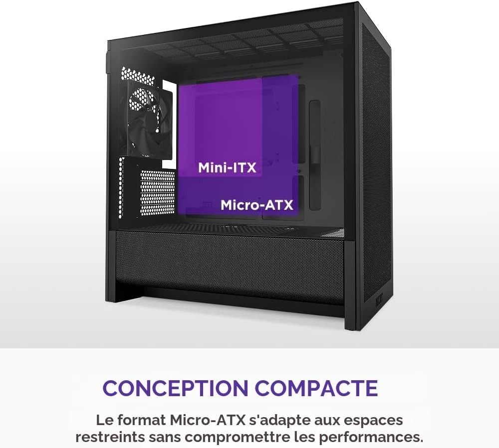 Vỏ Case NZXT H3 Flow All - BLACK (M-ATX)