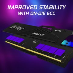 RAM Kingston FURY Beast RGB 64GB (2x32GB) DDR5 5600Mhz (KF556C40BBAK2-64)