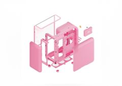 Vỏ Case Máy Tính HYTE X50 Case - STRAWBERRY MILK