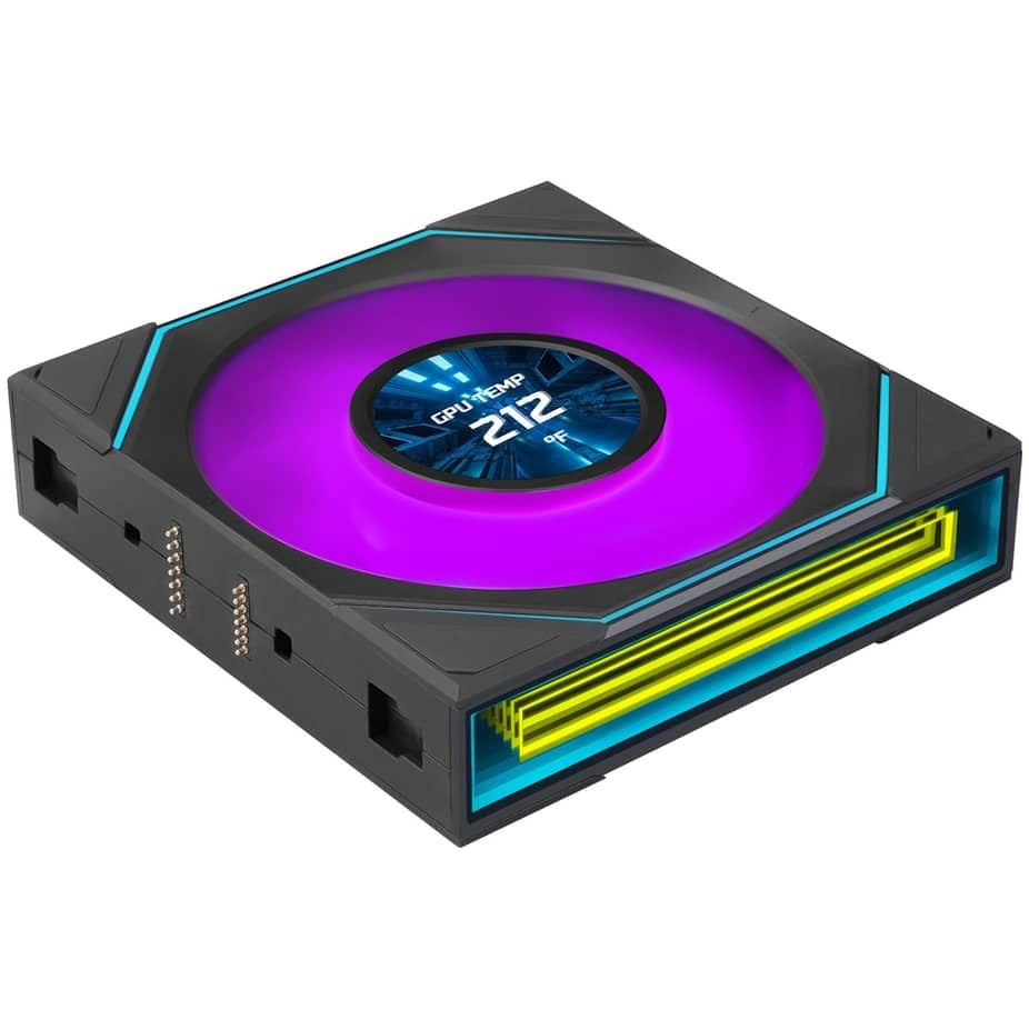 Bộ 3 fan case Lian Li Uni Fan SL-INF FLEX LCD 120 REGULAR | REVERSED BLADE - BLACK (Quạt LCD 12cm)