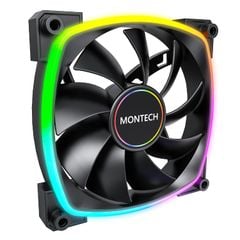 Quạt fan case MONTECH RX140 PWM REVERSE - BLACK | WHITE (140mm/LED viền ARGB/Cánh ngược)