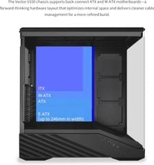 Vỏ Case Lian Li Vector V100 - BLACK (Đen Không Quạt /ATX)
