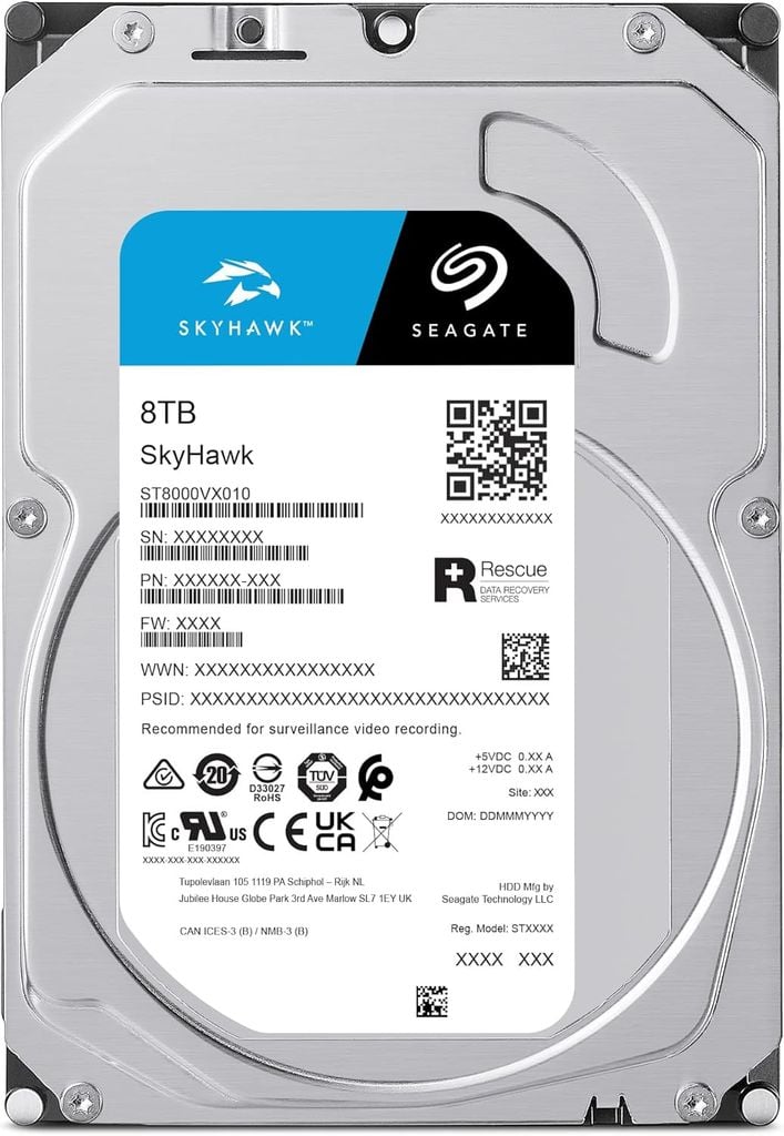 Ổ cứng HDD SEAGATE Skyhawk 8TB ST8000VX010