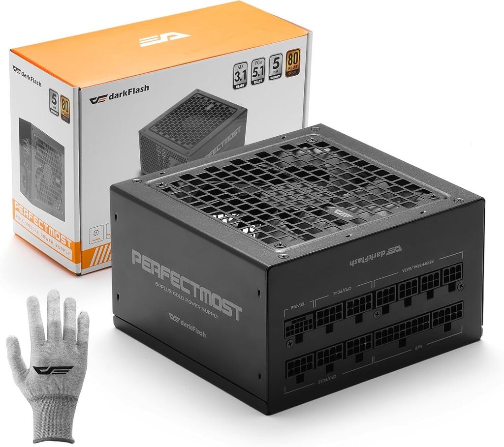 Nguồn Dark Flash PMT750 750W - 80 Plus Gold - BLACK