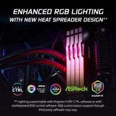 RAM PC Kingston FURY Beast RGB 32GB (1x32GB) DDR5 6000Mhz | KF560C36BBE2A-32 (AMD EXPO+INTEL XMP)
