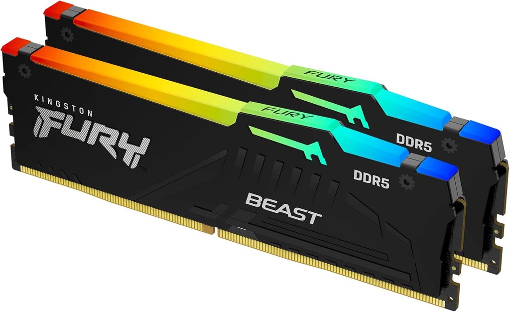 RAM Kingston FURY Beast RGB 64GB (2x32GB) DDR5 5600Mhz (KF556C40BBAK2-64)