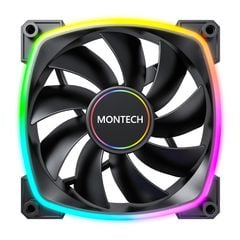 Quạt fan case MONTECH RX140 PWM REVERSE - BLACK | WHITE (140mm/LED viền ARGB/Cánh ngược)