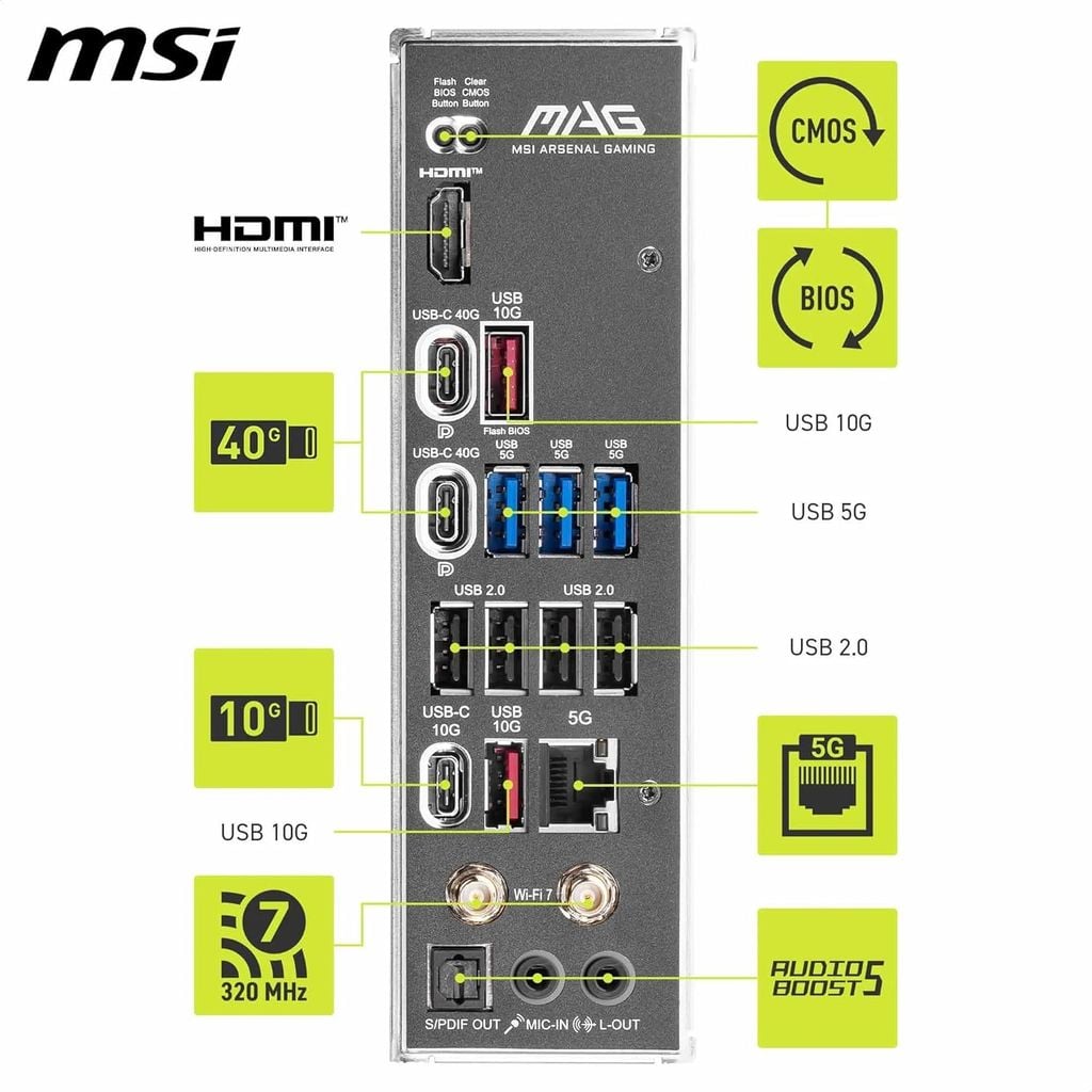 BO MẠCH CHỦ MAINBOARD MSI MAG X870E TOMAHAWK WIFI