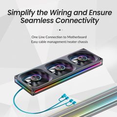 Quạt Fan case JONSBO ZA-360B | ZA-360BR LED ARGB - BLACK (CÁNH THUẬN / NGƯỢC)