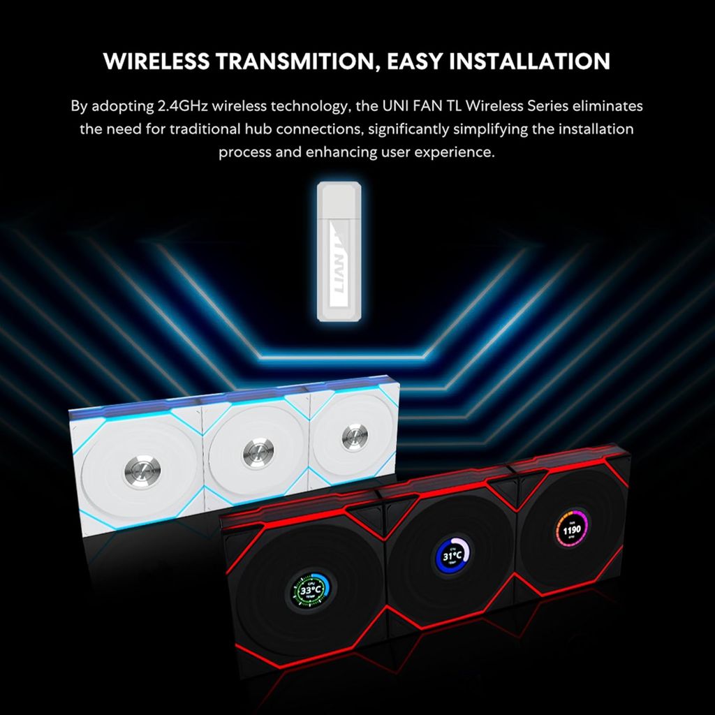 Fan Case Lian Li Uni Fan TL Wireless 140 - White (Quạt Lẻ 14cm)