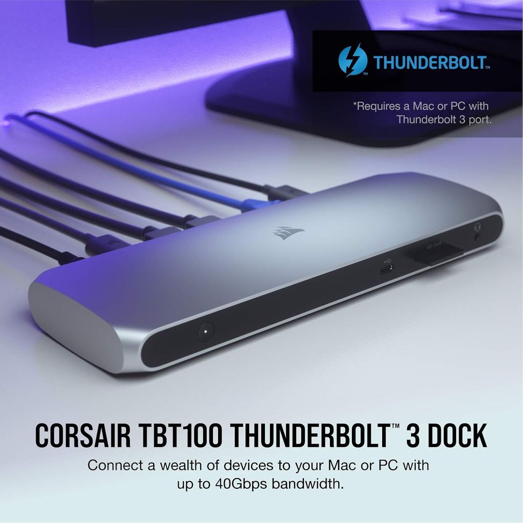 Trạm kết nối Corsair TBT100 – Docking Station Thunderbolt 3 | CU-9000001-AP