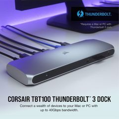 Trạm kết nối Corsair TBT100 – Docking Station Thunderbolt 3 | CU-9000001-AP