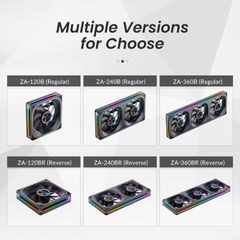 Quạt Fan case JONSBO ZA-360B | ZA-360BR LED ARGB - BLACK (CÁNH THUẬN / NGƯỢC)