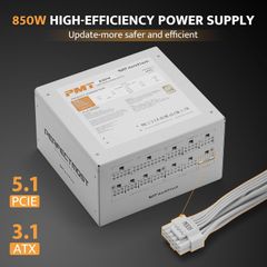 Nguồn Dark Flash PMT850 850W - 80 Plus Gold - WHITE