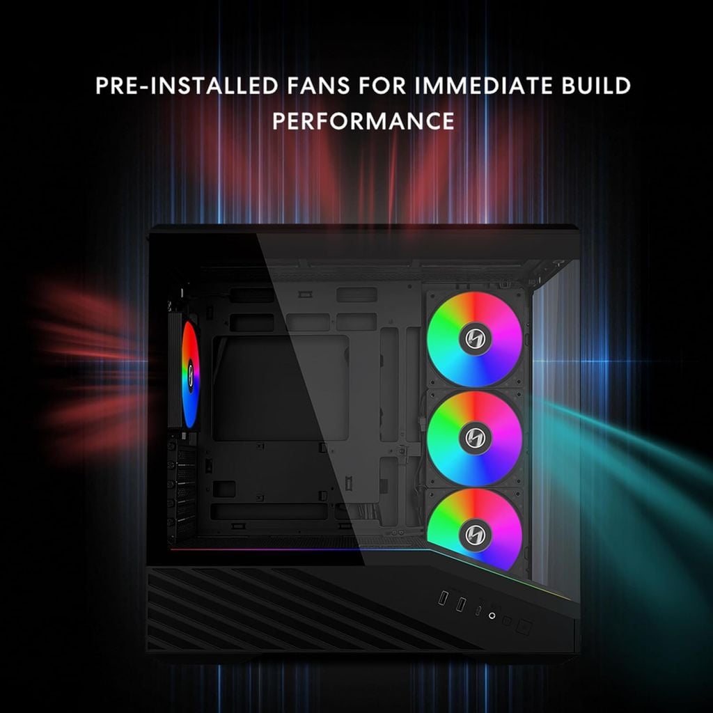 VỎ CASE MÁY TÍNH LIAN LI Vector V100 MINI (CÓ KÈM 4 QUẠT)